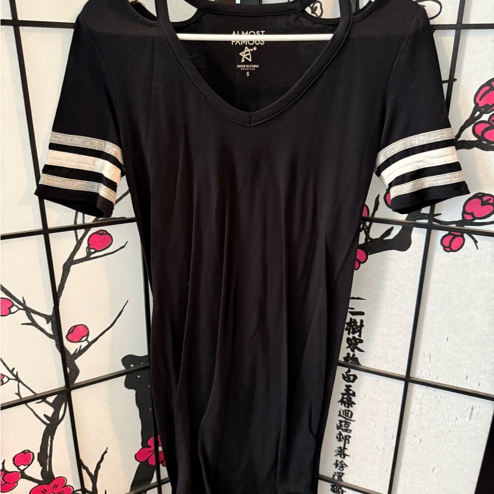 Almost Famous Black V-Neck Women's Dress